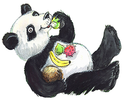 Ping the Panda from the children's book, Ping & Po-Li, by Irish author Audrey Moore